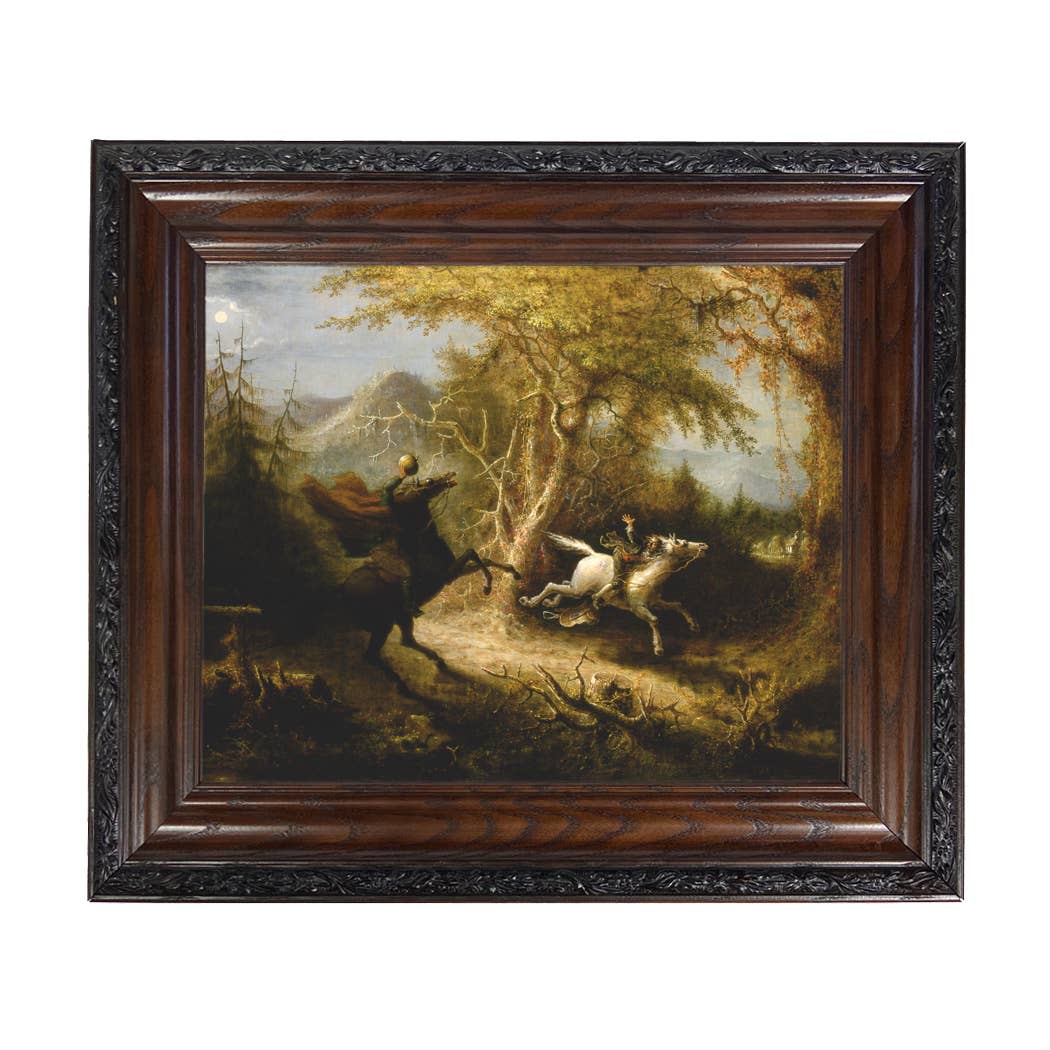 Madison Bay Co. - Historical Home Decor Reproductions - Wholesale Schilderen/Tekenen - Schilderijafdruk van de Ruiter zonder Hoofd die Ichabod Crane Achtervolgt88