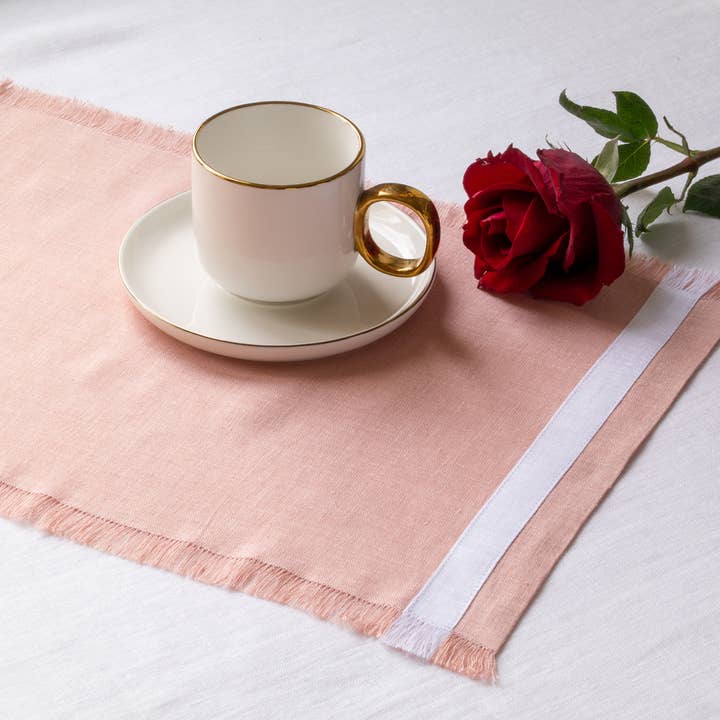 Linen Placemats. 100% Pure Natural Linen Table Mats. Custom! for wholesale by Liem Home