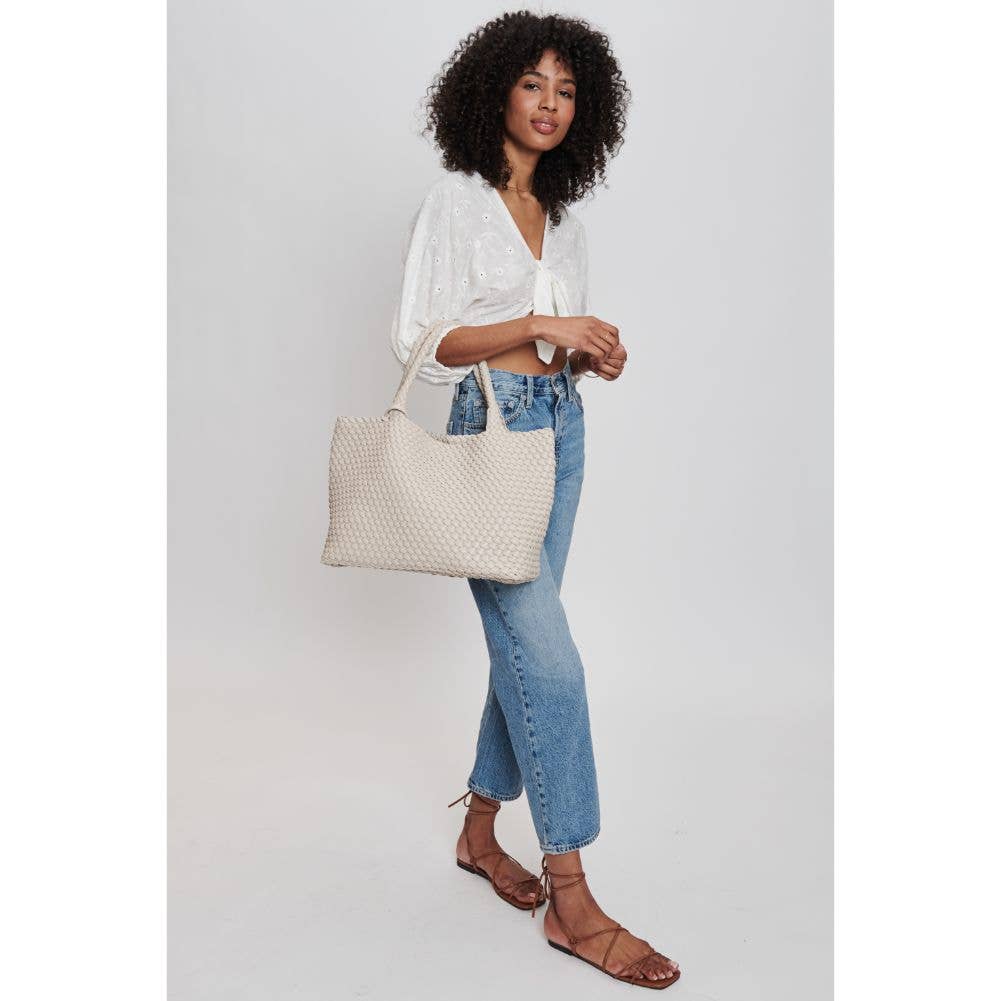 Moda Luxe - Vendita all'ingrosso Borsa tote - Donna - Borsa tote intrecciata in pelle vegana Solana10