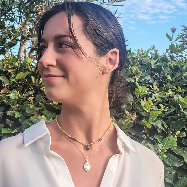 Mohavena Amethyst Necklace for wholesale by Moira Bijoux Creation