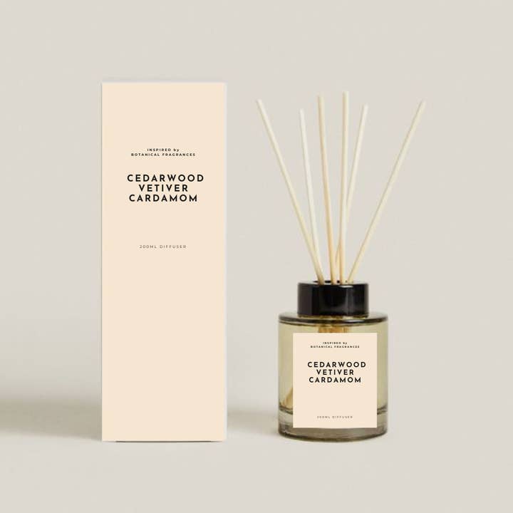 Cedarwood, Vetiver, Cardamom 200ml Reed Diffuser for wholesale by Inspired Candles