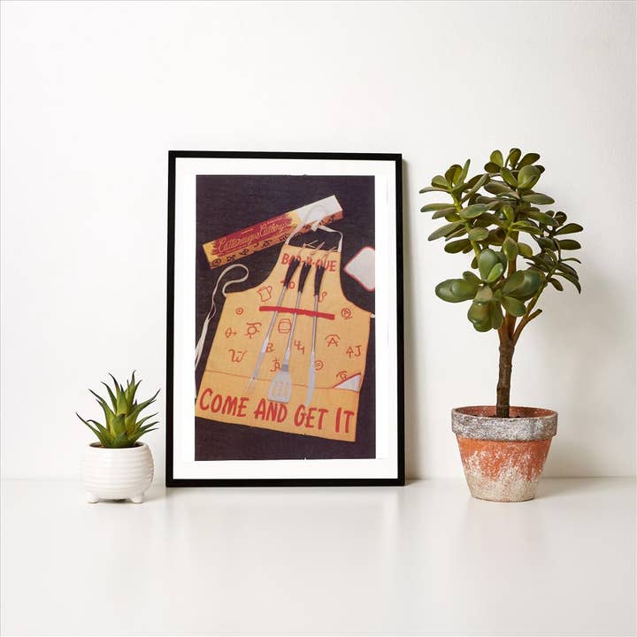 Found Image Press – wholesale Art print – Art Print NP-1076 Barbecue Apron and Utensils1