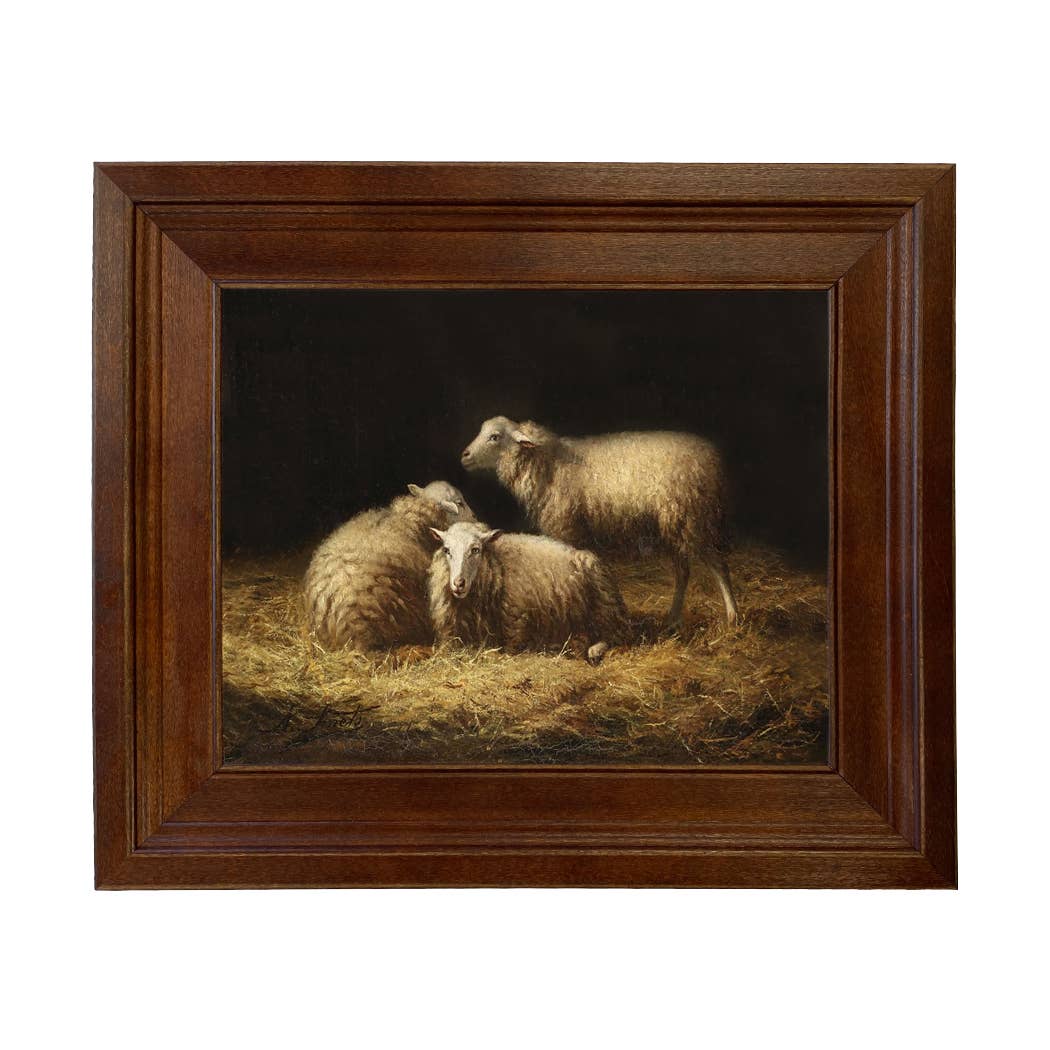 Madison Bay Co. - Historical Home Decor Reproductions - Wholesale Painting/Drawing - Sheep in the Hay Framed Painting Print on Canvas10
