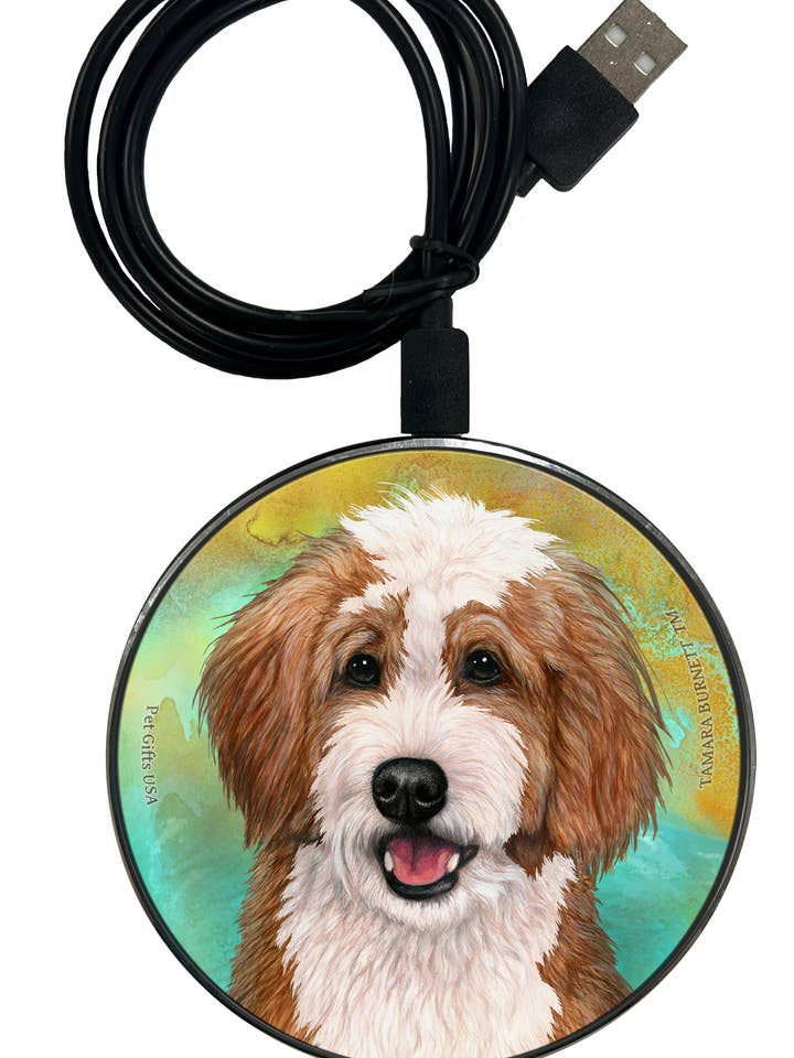 Bernedoodle Red and White - Zoomies Phone Charger for wholesale by Pet Gifts USA, LLC
