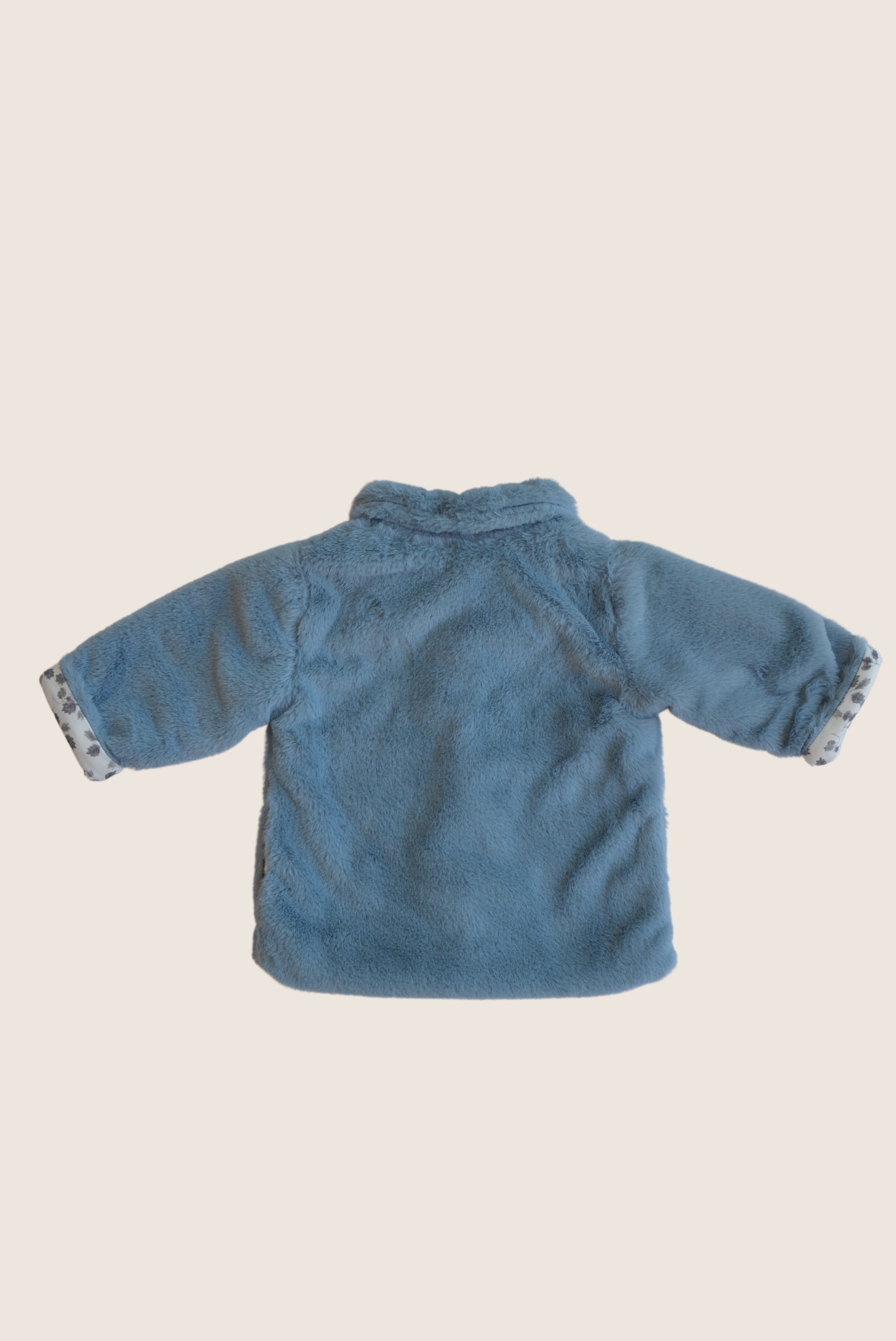 Eli & Nev (we cover U.S. import duties) - Wholesale Jacket - Kids - Baby / Kids Blue Faux-fur Jacket with Floral Lining OEKO-TEX2