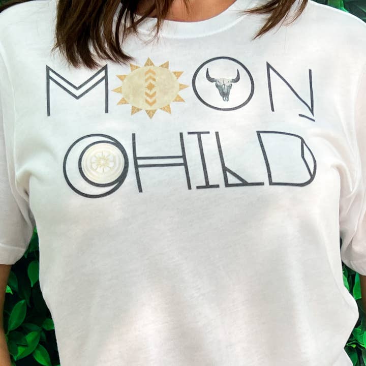 Outer Place - Venta al por mayor Camiseta serigrafiada - Mujer - Camiseta metafísica Moon Child New Age