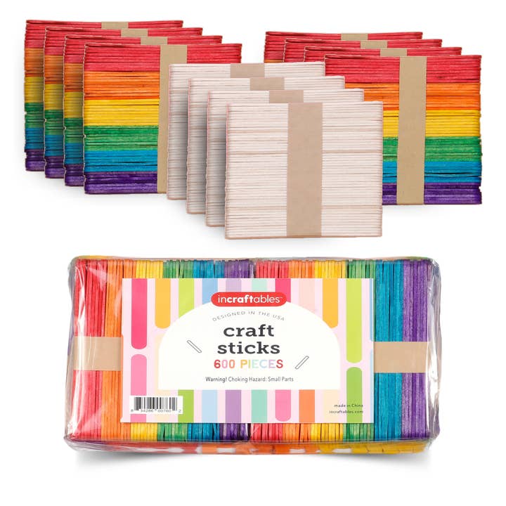 Incraftables Colored Popsicle Sticks – 600pcs and other Purchase Wholesale popsicle sticks. Free Returns & Net 60 Terms on Faire trending on Faire.
