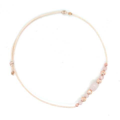 bracelet rose quartz for wholesale by Lou Marie