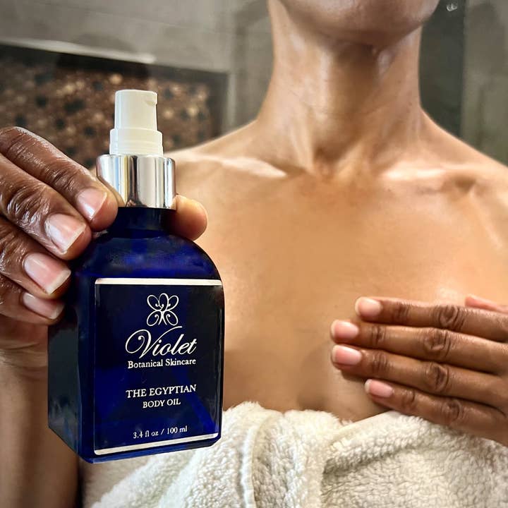Huile pour le corps L'Égyptien Marula pour la vente par Violet Botanical Skincare