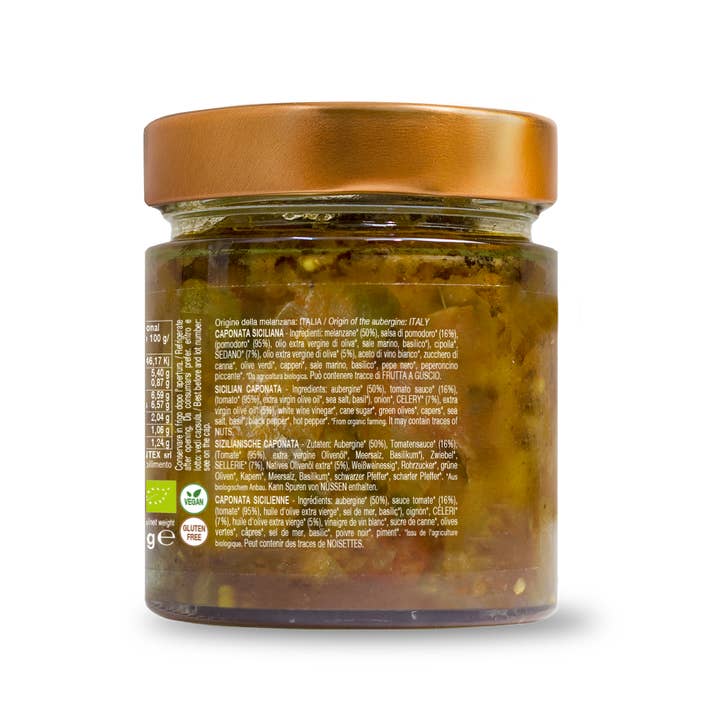 CONVIVIA for italian food lovers - Wholesale Canned Vegetables - Organic Sicilian caponata 190g