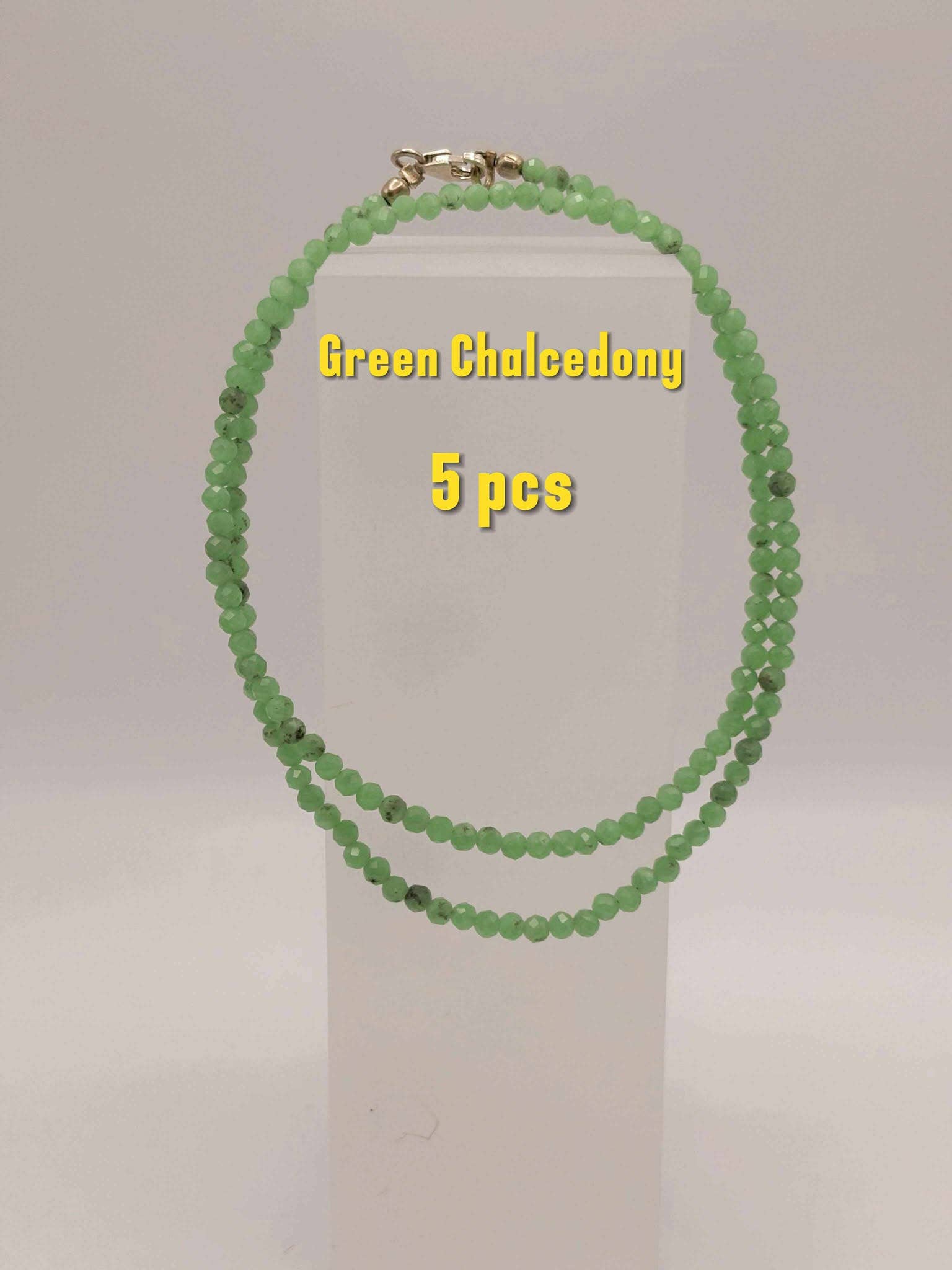 Csr jewelry design – wholesale Beaded/pearl necklace – Elegant Sterling Silver Faceted Bead Gemstone Necklace14