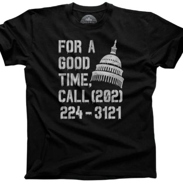 Boredwalk - Wholesale Screen Printed T-Shirt - Men's - Men's For A Good Time Call Congress T-Shirt5