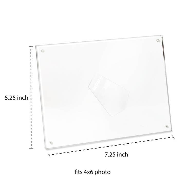 Isaac Jacobs International - Wholesale Picture frame - Isaac Jacobs Clear Plain Magnetic Acrylic Picture Frame5