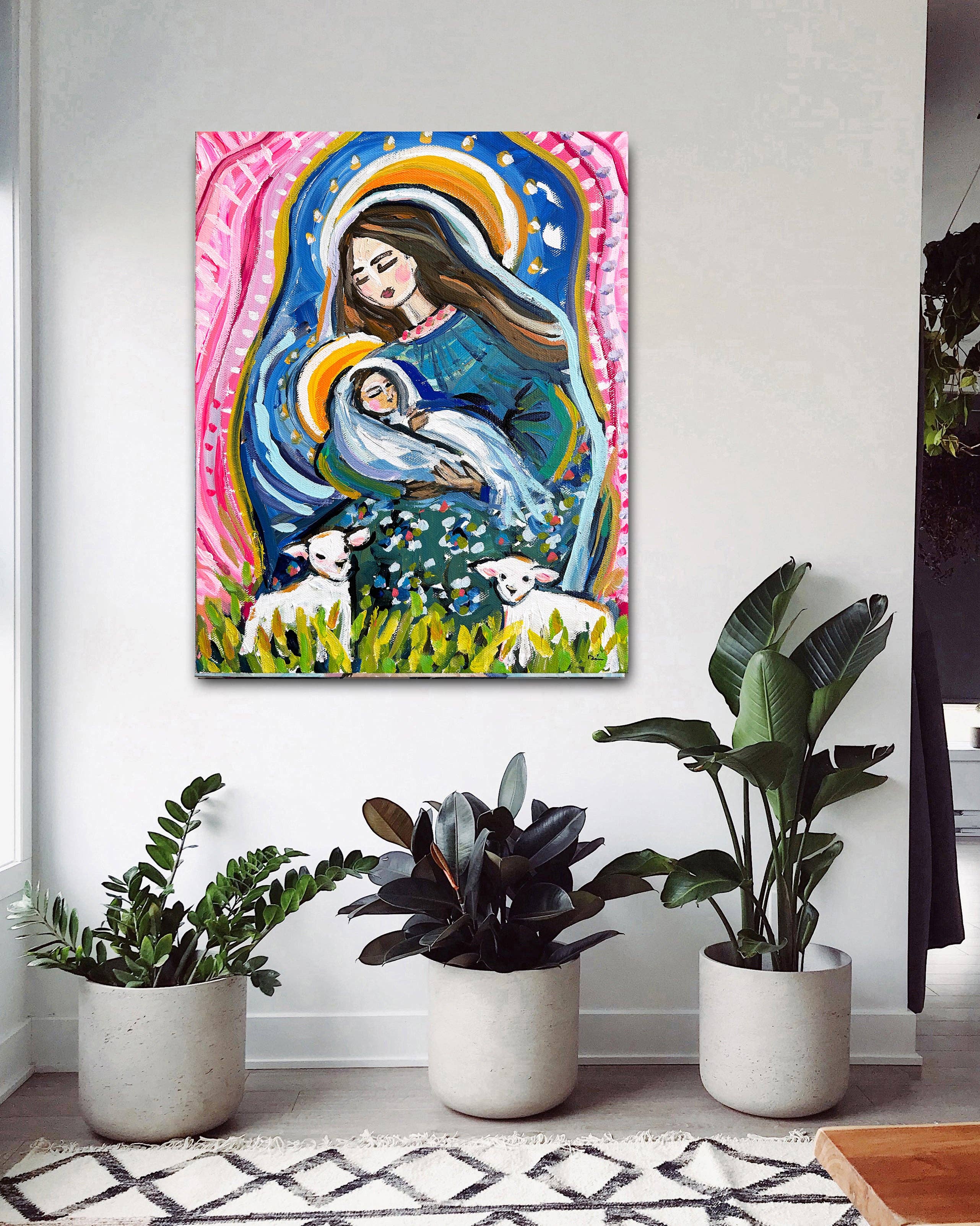 Maren Devine Art - Wholesale Art Print - "Blue Madonna" Print on Paper3
