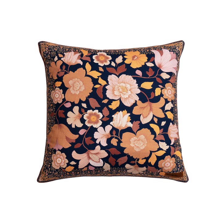 Grande Fleur Cushion Cover - Nightshade for wholesale by Wandering Folk