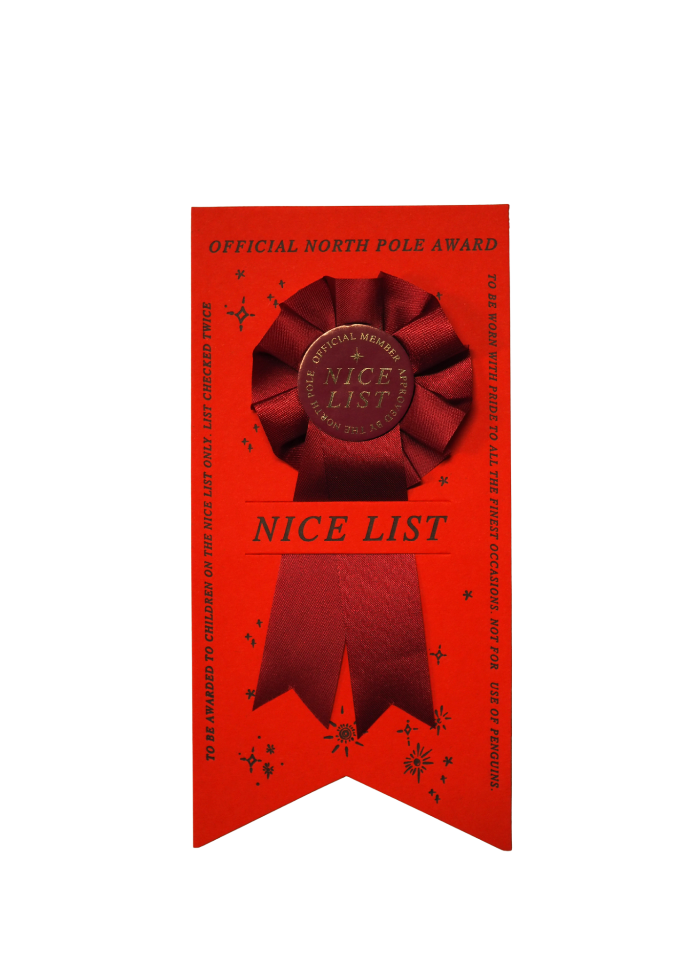 soch and co – wholesale Christmas decoration – Kids & Baby – Nice list member christmas rosette0
