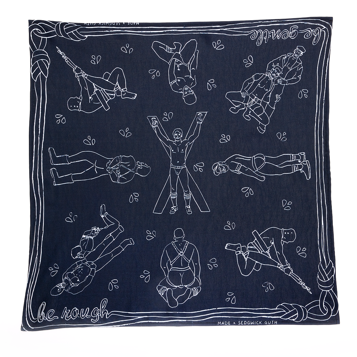 Made X Cruise - Wholesale Bandana - Unisex - Be Gentle Be Rough Bandana (Rainbow Colors)8