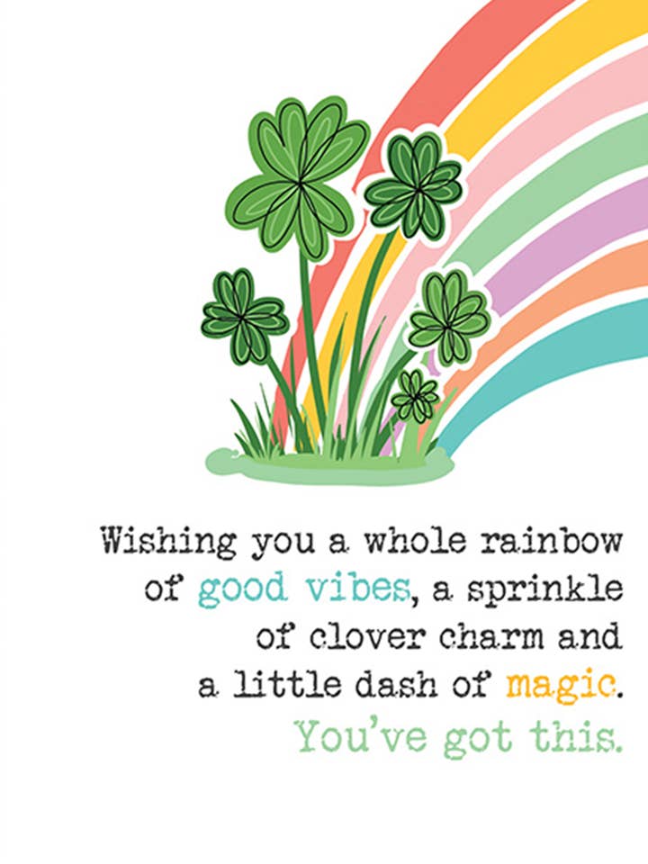 FRIENDSHIP GREETING CARD RAINBOW VIBES DANDELION for wholesale by Notes & Queries, Inc.