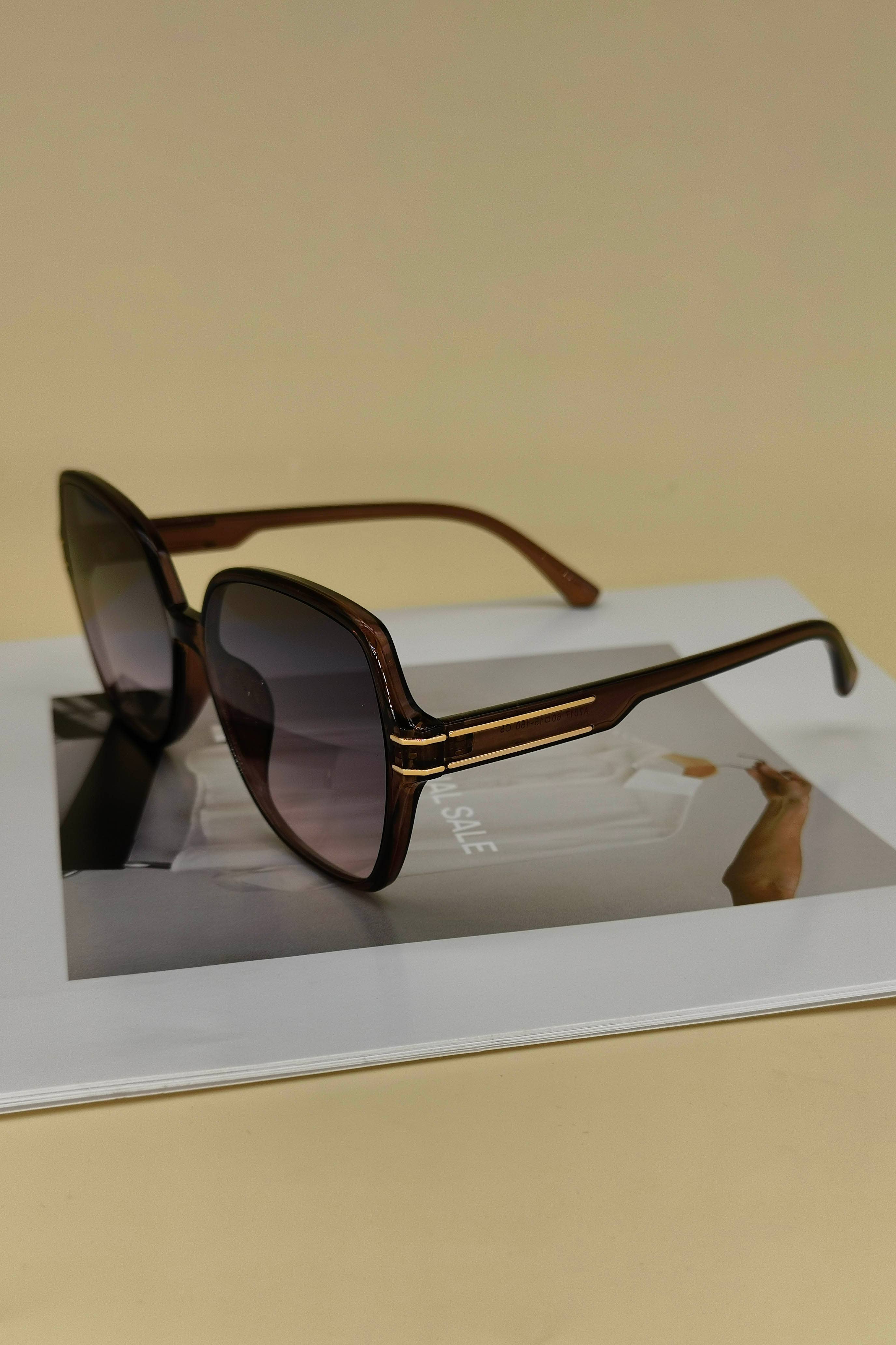 ESLEY – wholesale Solglasögon - Dam – A2304BJN72503- Oversized Gradient Lens Solglasögon5