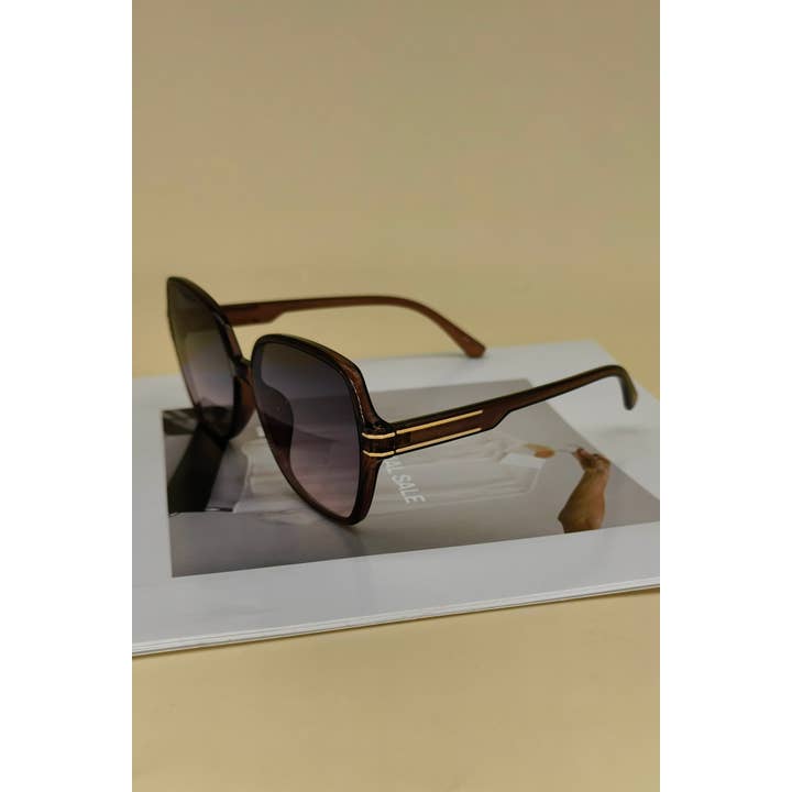 ESLEY - Vente Lunettes de soleil – femme - A2304BJN72503- Lunettes de soleil surdimensionnées à verres dégradés5