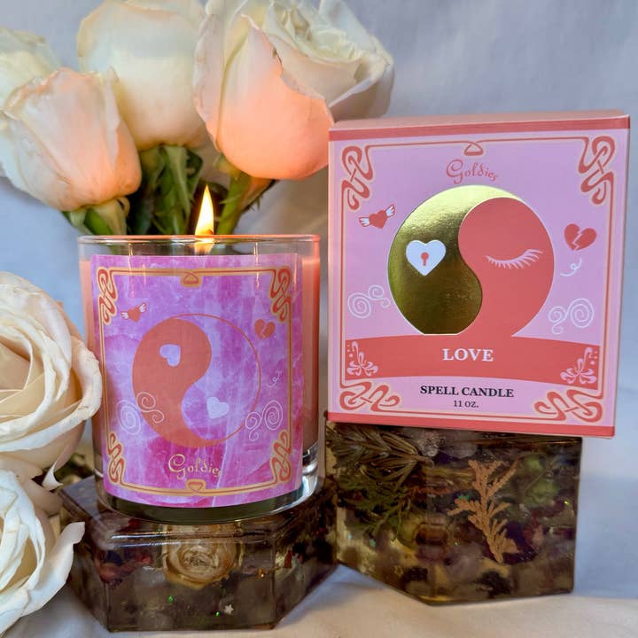 Liefdesbetoveringskaars voor wholesale door Goldie's Natural Beauty