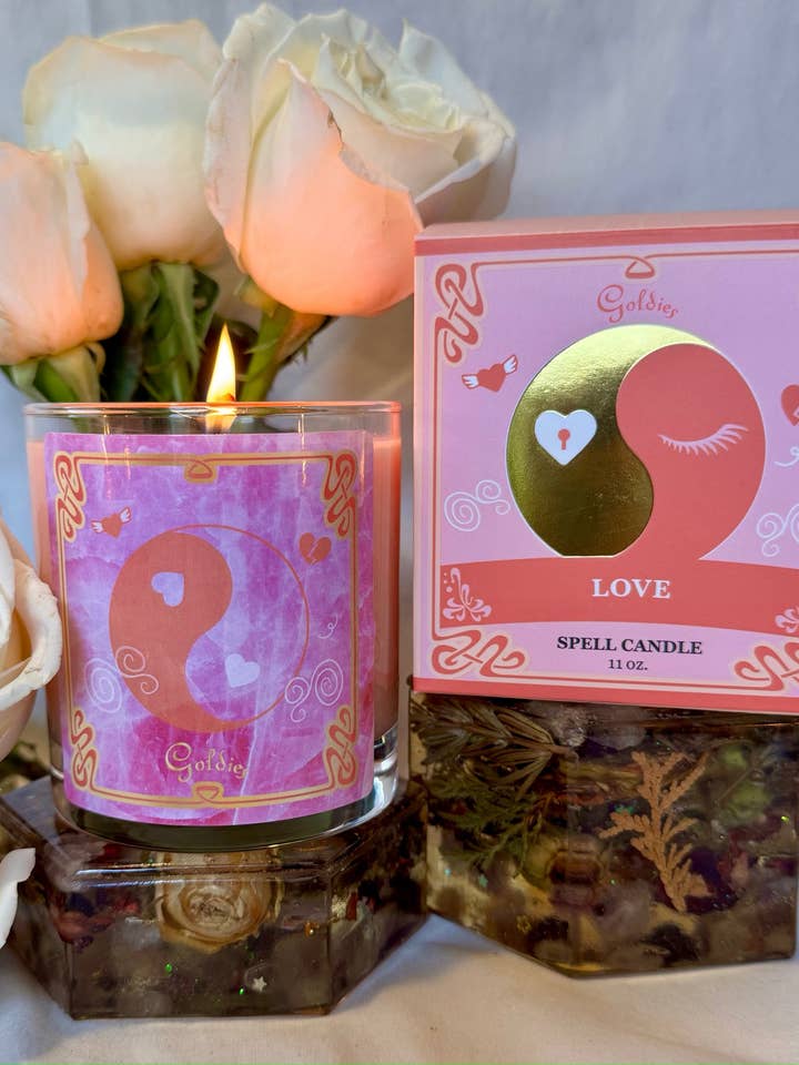 Love Spell Candle for wholesale by Goldie's Natural Beauty