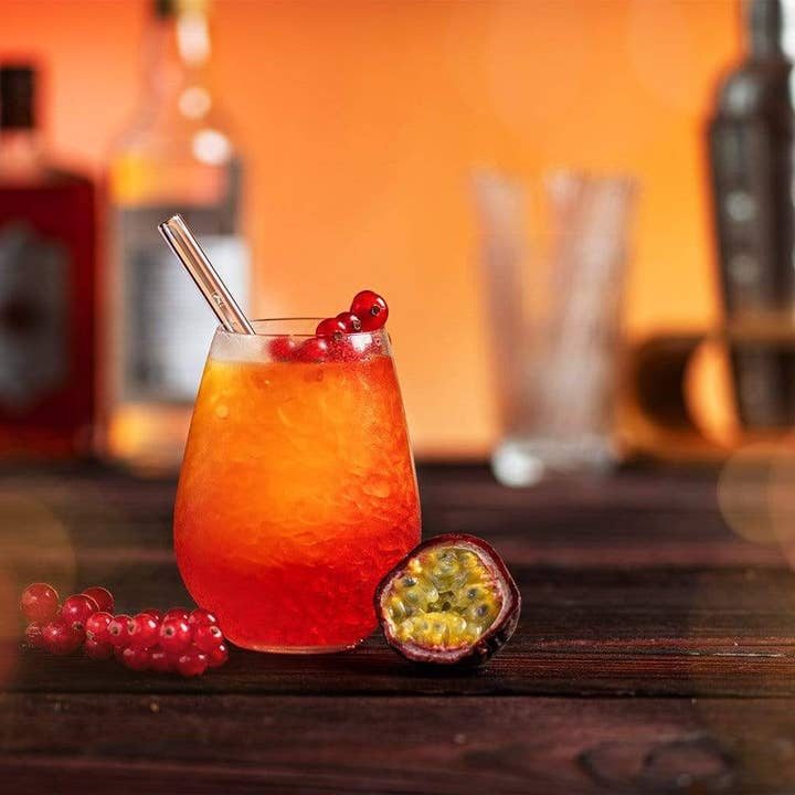 HALM Straws - Wholesale Drinking Straw - 3x 23cm (straight) + 3x 15cm (straight) glass straws2