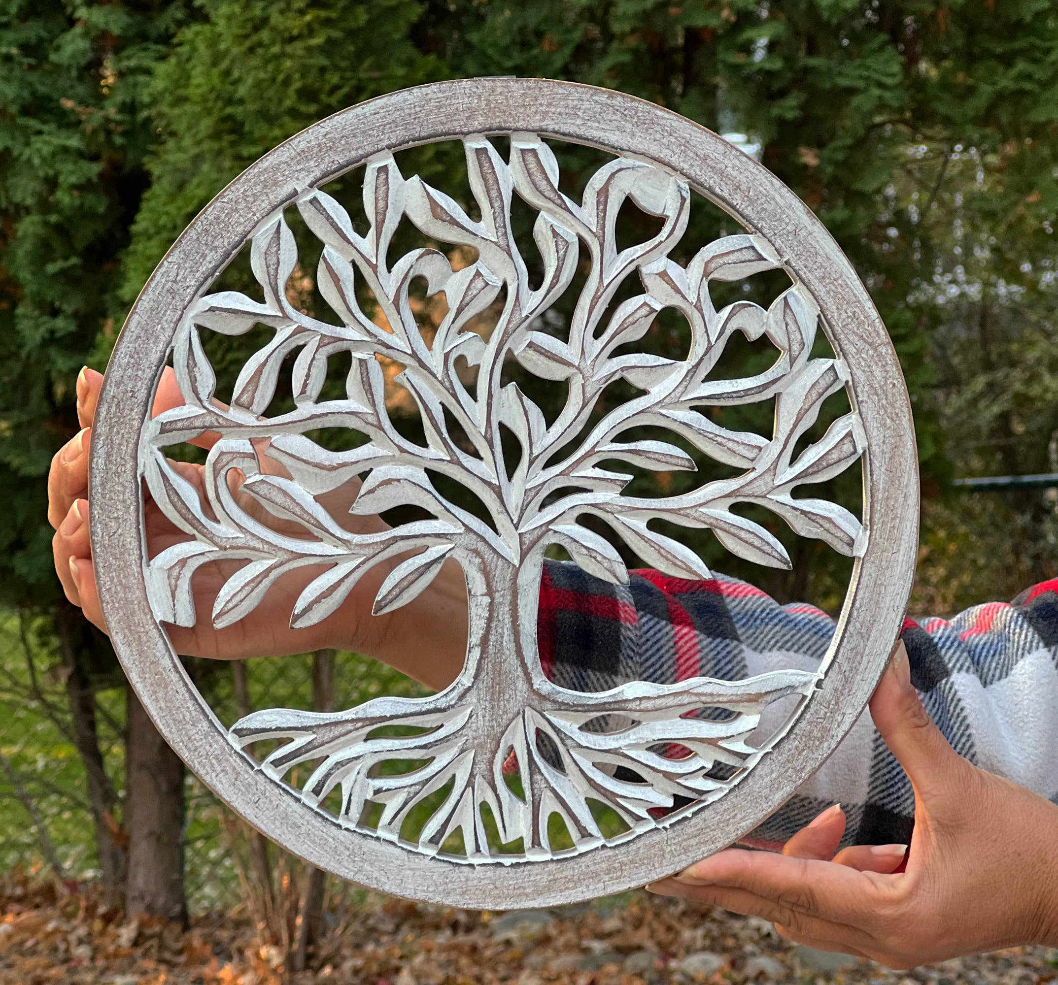 Lungta Imports - Wholesale Wall Accent - Handcrafted Wooden Tree of Life Wall Decor Hanging Art18