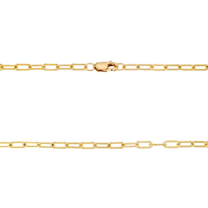 Fancy Cable Chain Flat 2.6 X 6.1mm 16" with Lobster for wholesale by Kamal