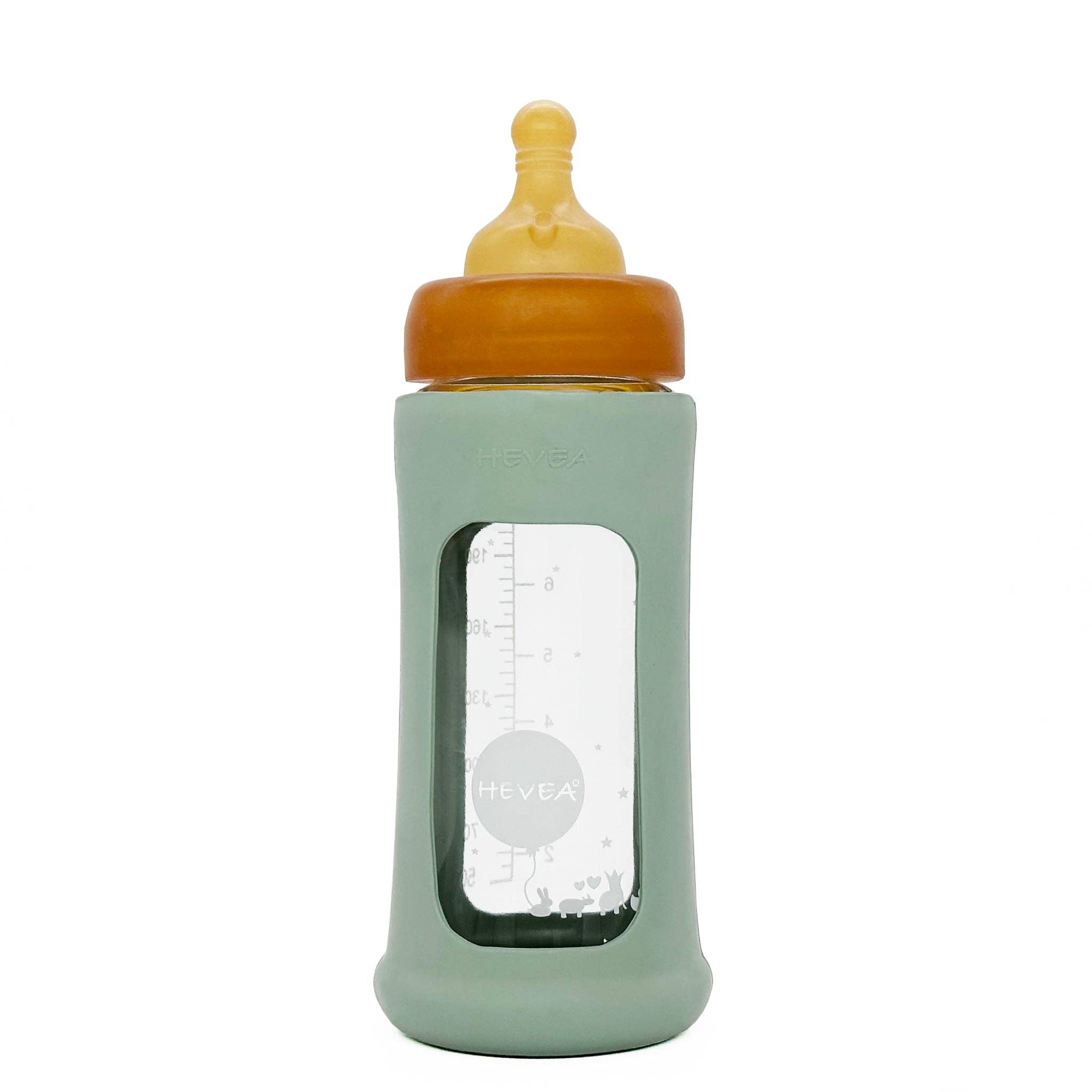 HEVEA – Großhandel Babyflasche – HEVEA Baby-Trinkflasche aus Glas mit weiter Öffnung 250 ml – 1 Stück2