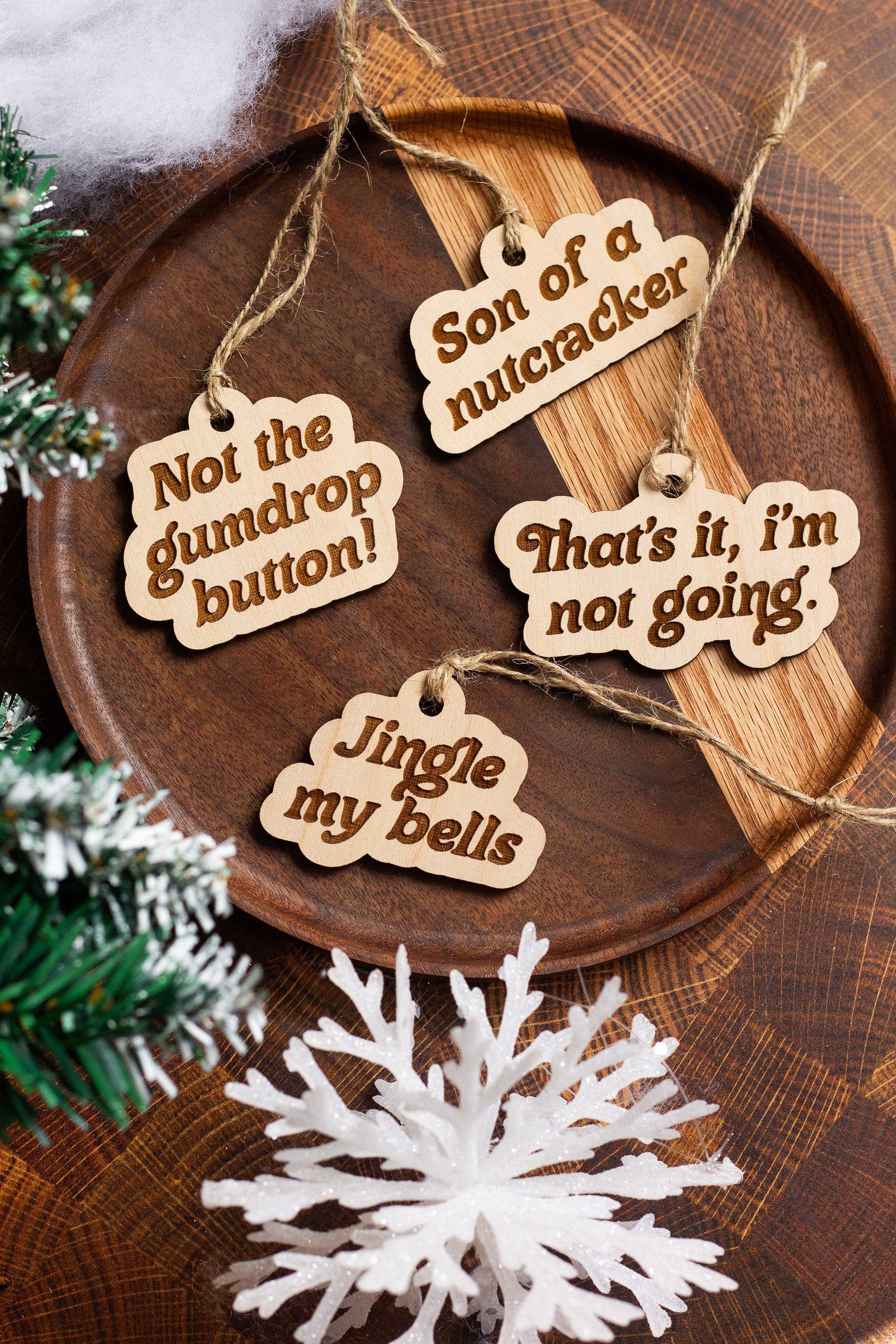 The Print Pantry - Wholesale Ornament - Funny Wooden Ornaments3