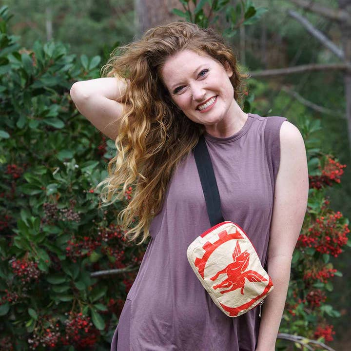 Malia Designs - Wholesale Belt Bag - Women's - Recycled Belt Bag - Pegasus Print - Fair Trade