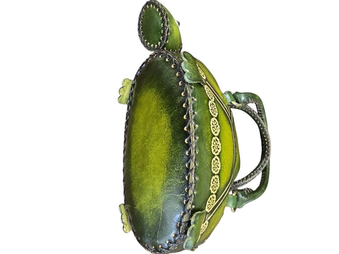 Sunflower Handmade leather inc - Vendita all'ingrosso Borsa con manico - Donna - Borsa a mano in pelle fatta a mano a forma di tartaruga8