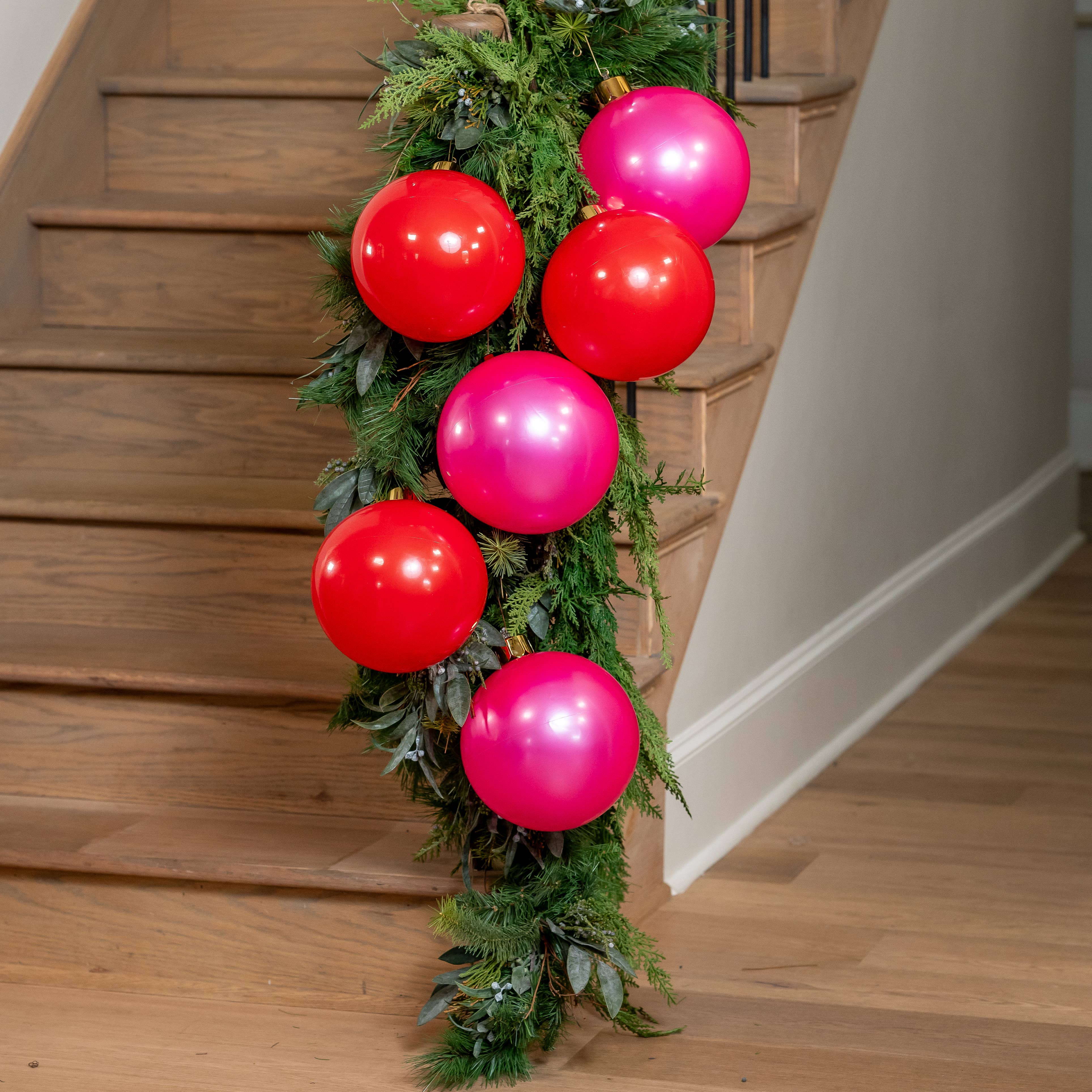 Holiball - Wholesale Ornament - 8" Mini Pink Trio- in Zipper Bag3