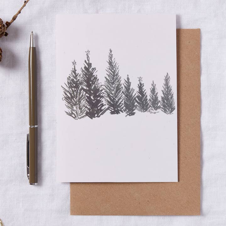 Winter Woodlands Christmas Card for wholesale by Emily M Art and Design