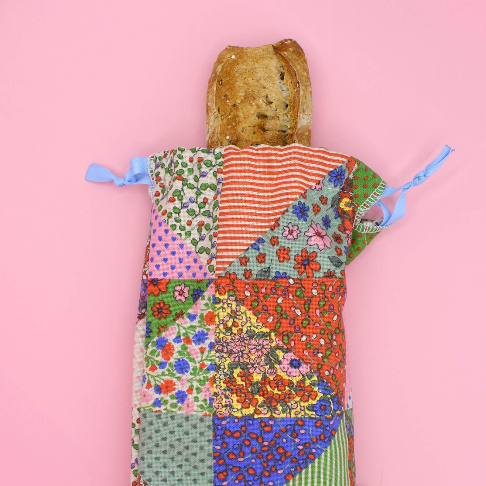 Machatatelier - Wholesale Bread/Tortilla - Thick cotton baguette bag - patchwork1