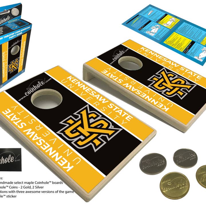 Kennesaw State University Coinhole® Tabletop Game Set for wholesale by Coinhole