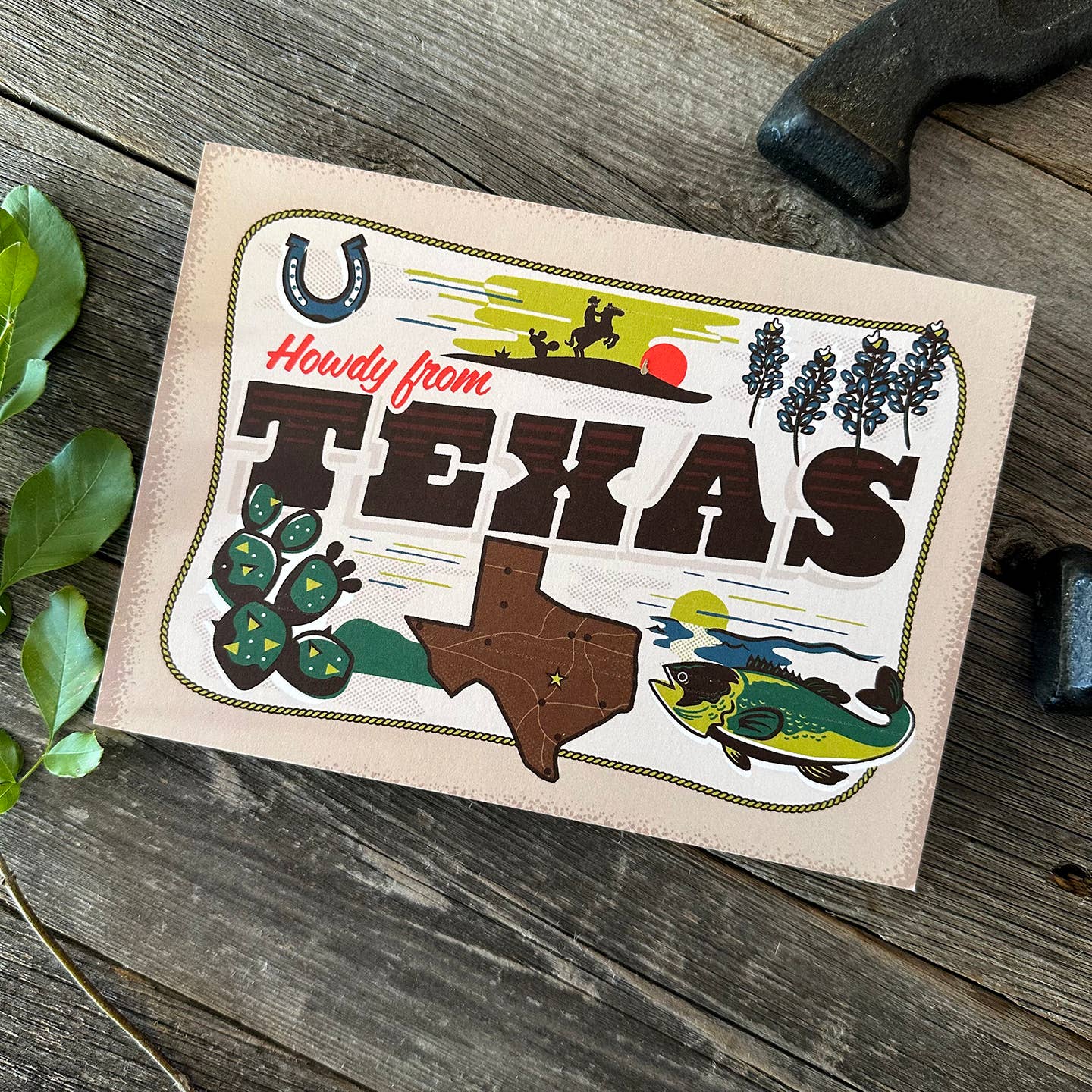 Bryan Spear Studio - Wholesale Postcard - Howdy from Texas Postcard1