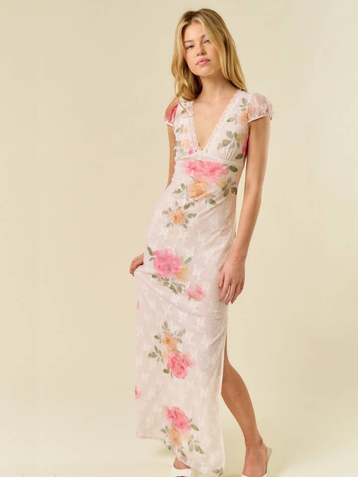 BD25482 Lace Maxi Dress for wholesale by Blue Blush