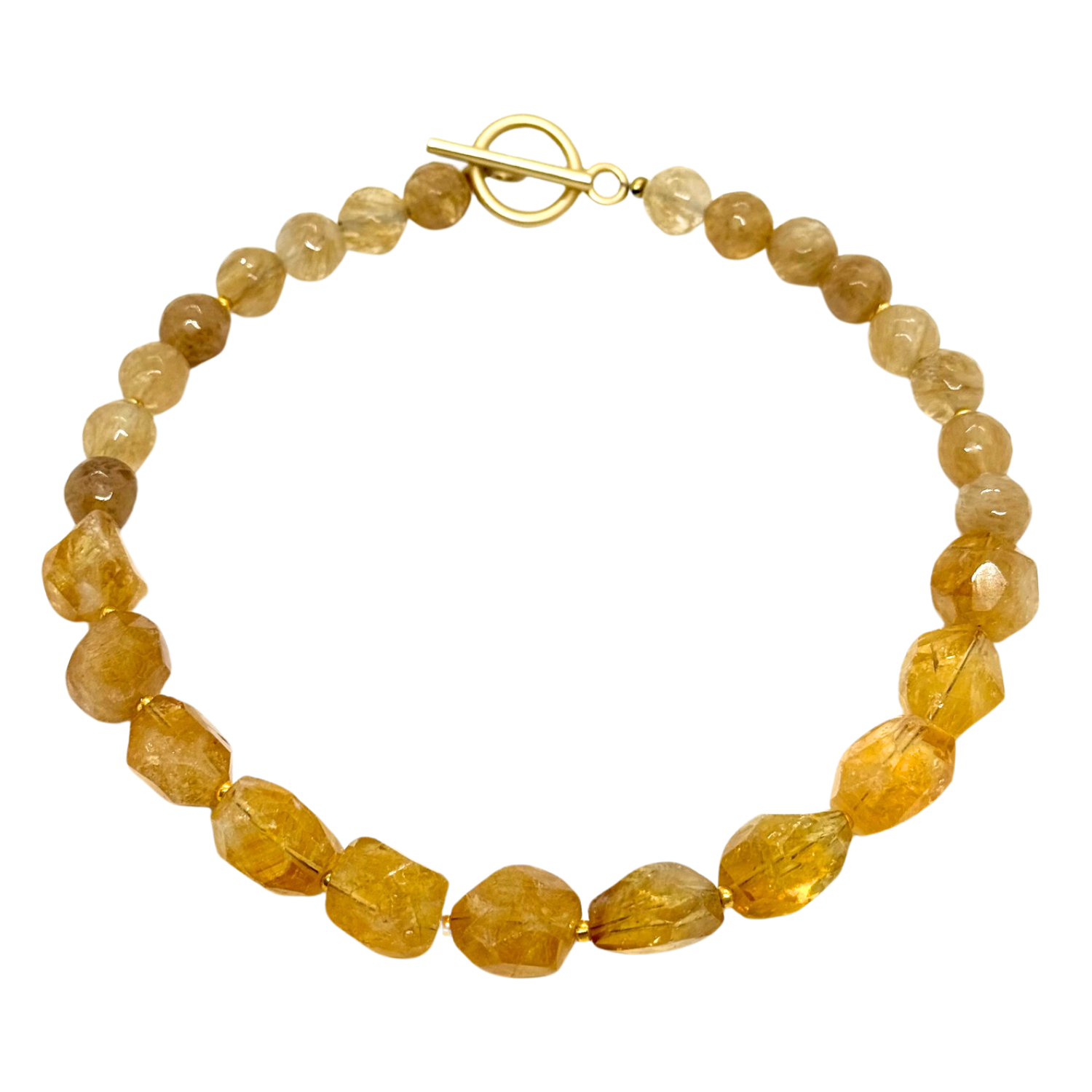 Deborah Grivas Designs - Wholesale Beaded/Pearl Necklace - Citrine Quartz And Citrine Nugget Necklace0