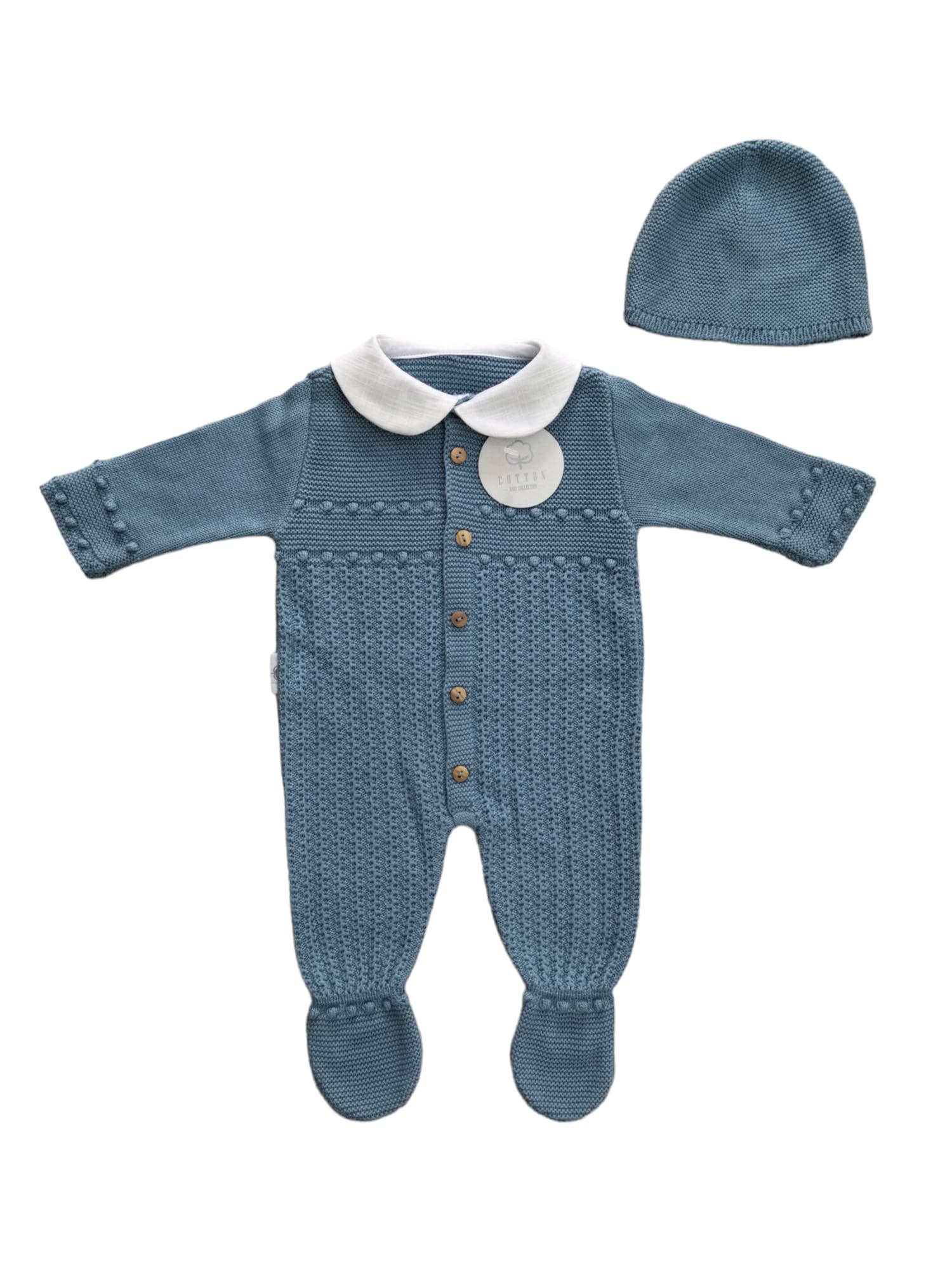 Cotton Socks - Wholesale Clothing Set - Baby - CT 502 JUMPSUIT SET WITH HAT6
