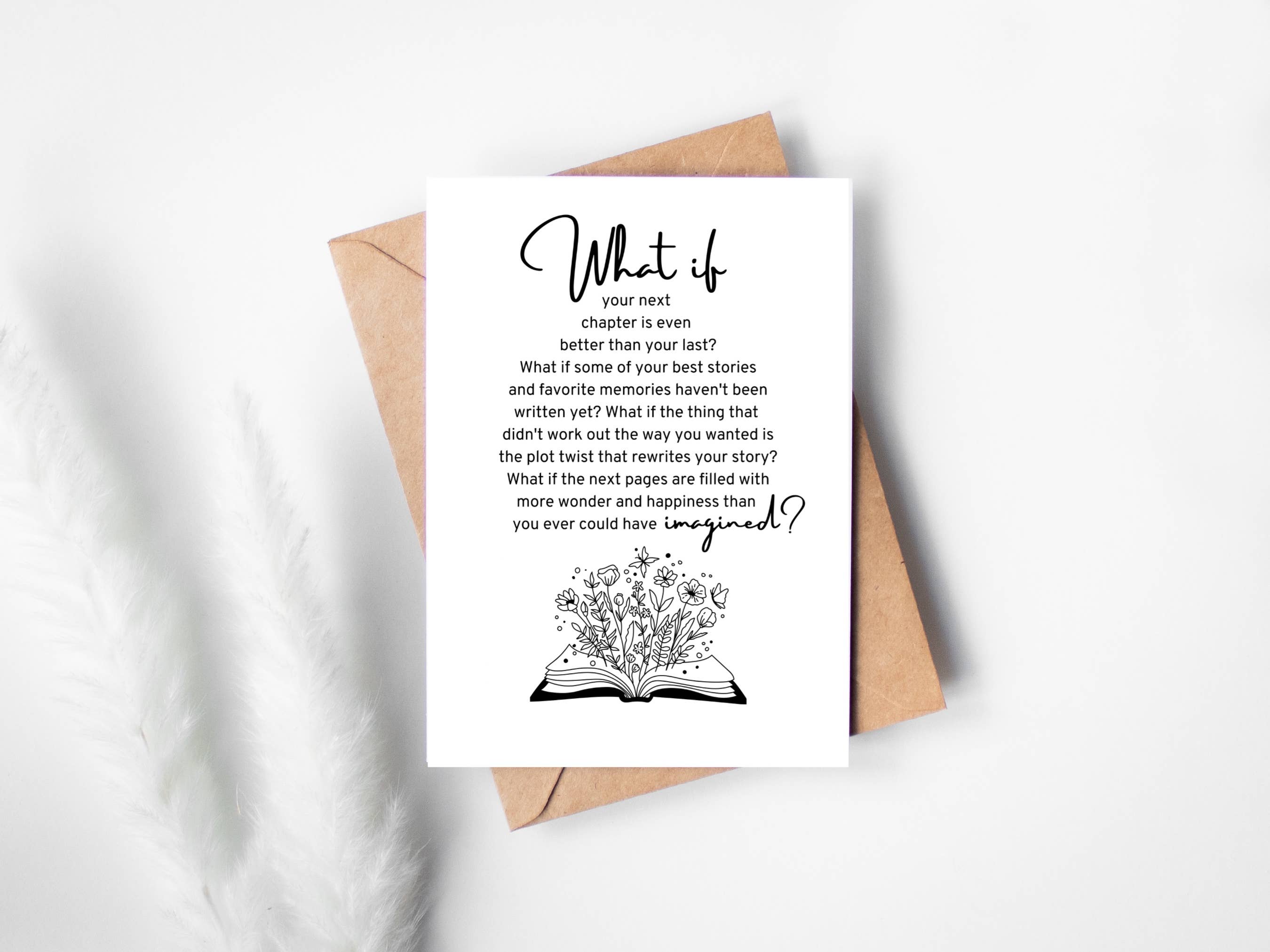 Card & Story - Vendita all'ingrosso Biglietti di incoraggiamento - Carta di incoraggiamento What If1