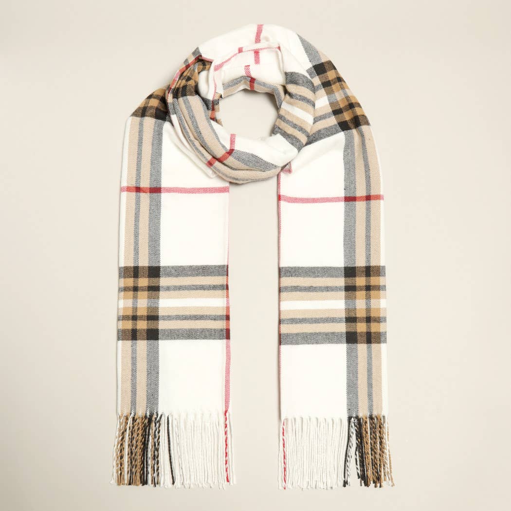 Fashion City - Wholesale Scarf - Women's - Wide Plaid Tartan Cashmere Feel Scarf Shawl4