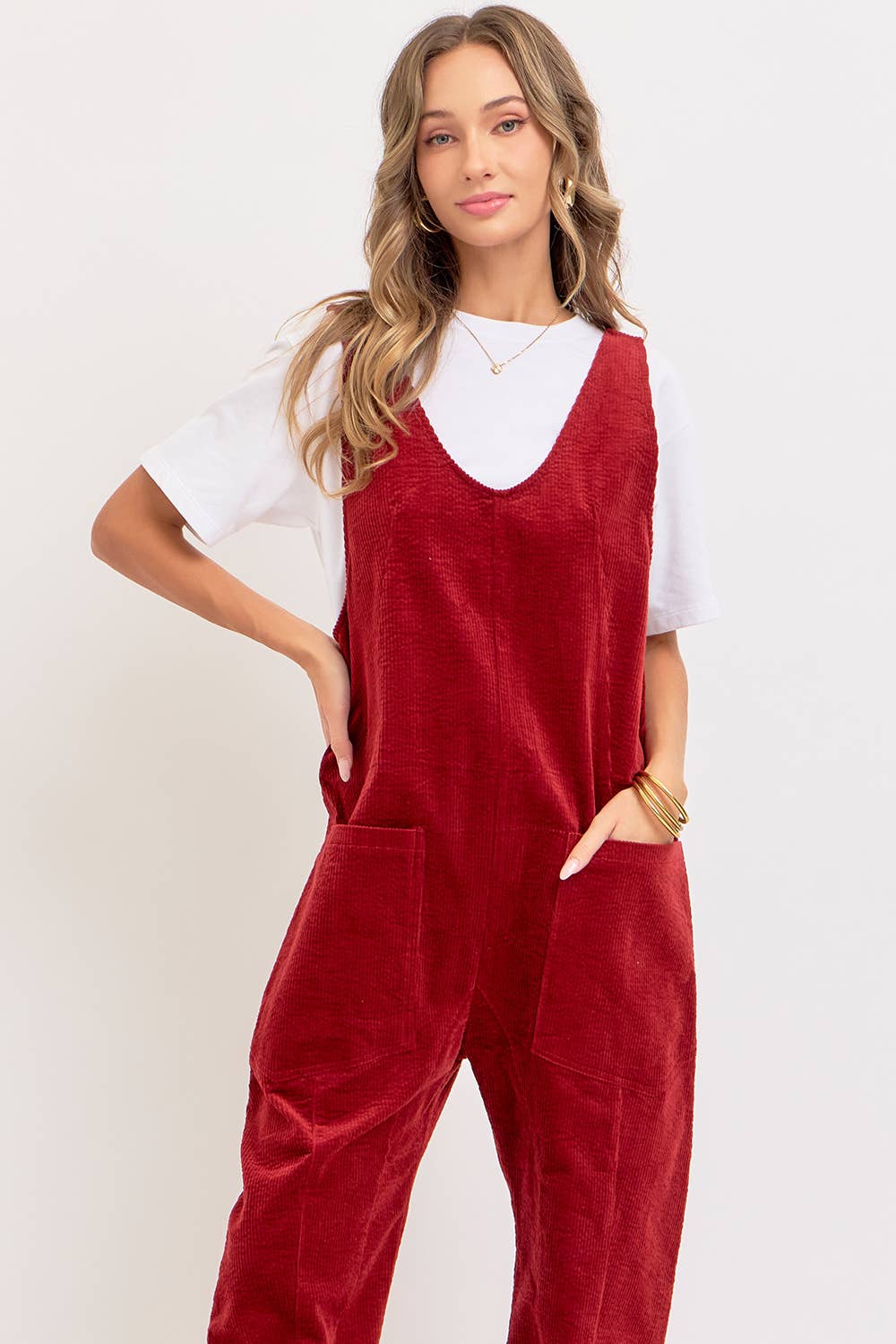Sweet Lovely by Jen - Wholesale Overalls - Women's - PULL-ON-STYLE CORDUROY OVERALL JUMPSUIT21