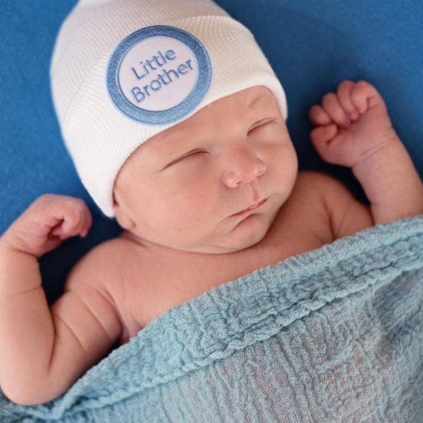 www.ilybean.com - Wholesale Newborn/Knit Hat - Baby - WHITE LITTLE BROTHER1