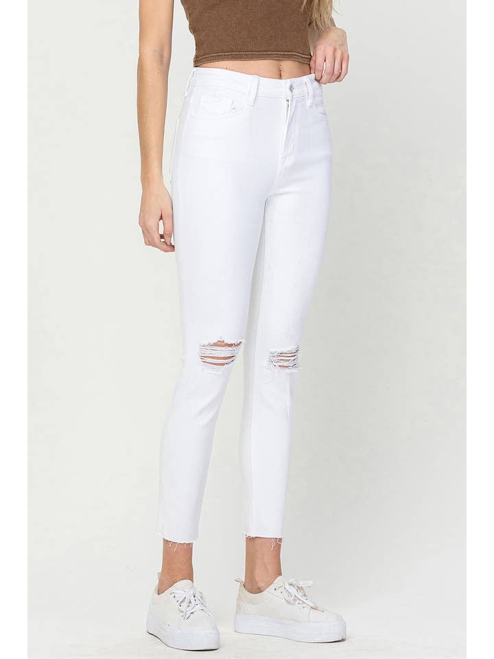 THRILLED HIGH RISE CROP SKINNY JEANS V3189 for wholesale on Faire