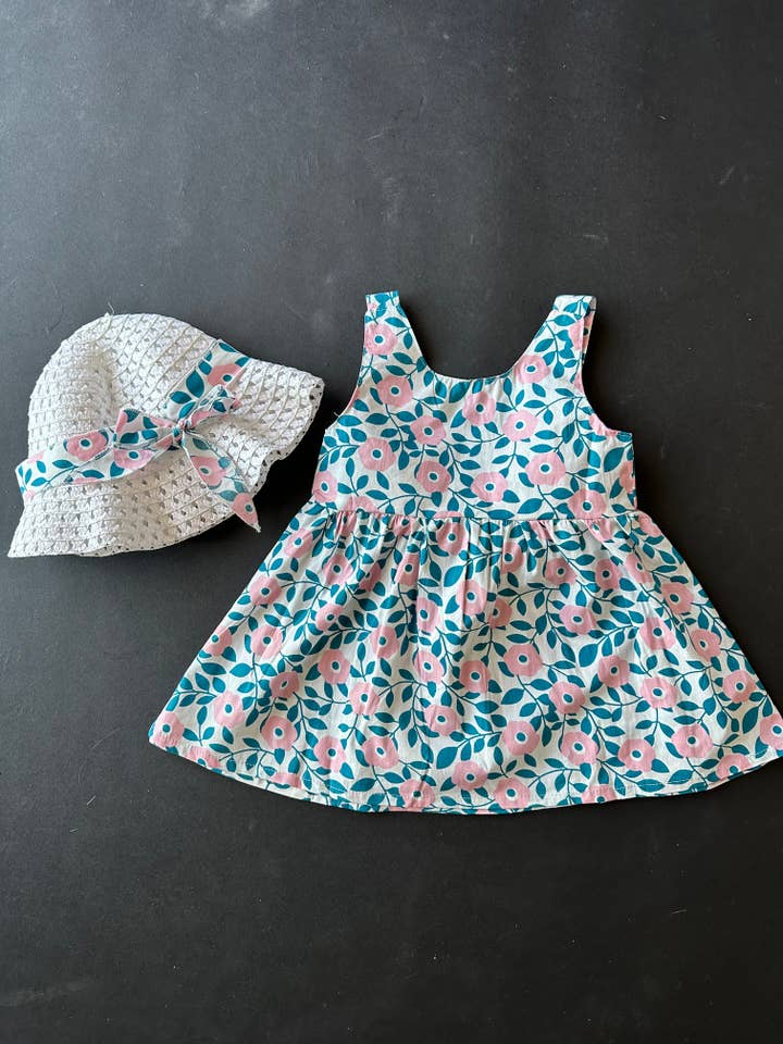 Floral Dress with Bow Back for wholesale by Frayed