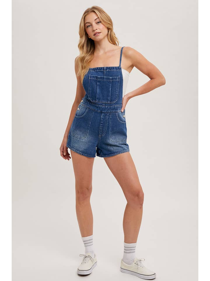 Bluivy - Wholesale Overalls - Women's - BOW-TIE DENIM OVERALL SHORTS9