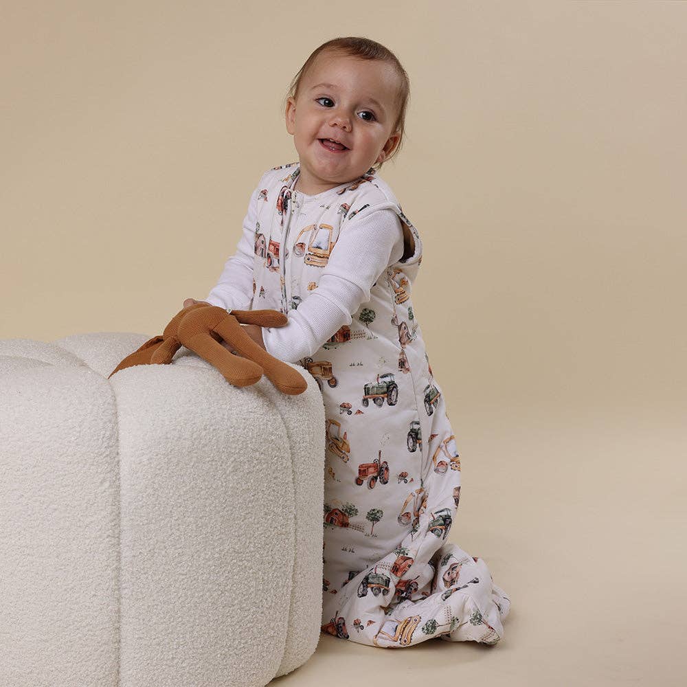 Snuggle Hunny - Wholesale Sleepsack - Baby - Diggers & Tractors Organic Sleeping Bag 2.5 TOG0