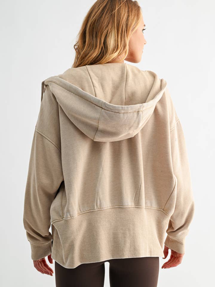 Mono B - Wholesale Hoodie - Women's - Fleece Hoodie Jacket with Tapered Sleeves28